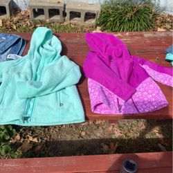 Child’s Green Columbia Size 4/5 15 Dollars Purple Columbia Size3 T 15 Dollars 