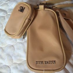 Steve Madden tan/cream crossbody bag