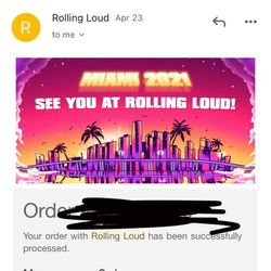 Rolling Loud VIP Tickets (July 23rd - July 25th)