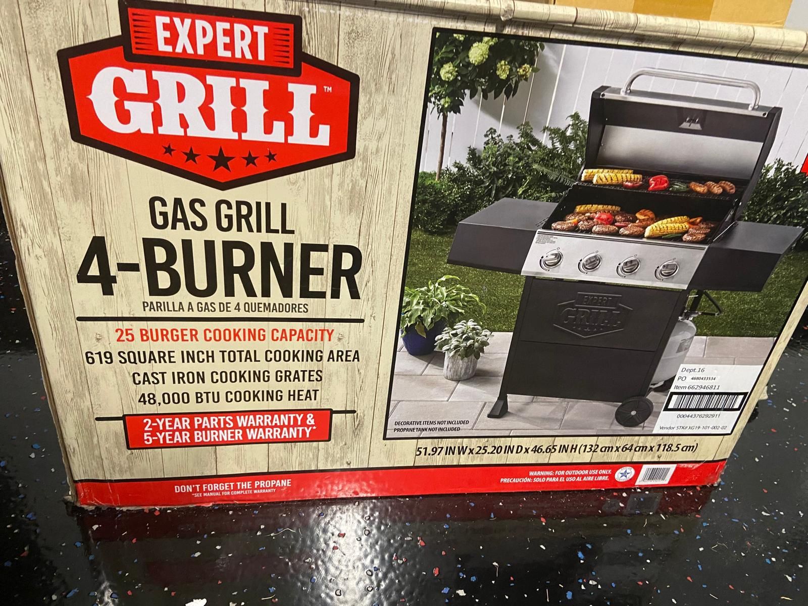 Expert Grill Gas Outdoor 4 Burns Burns Ex