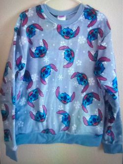 Disney Stitch Allover Print Sweatshirt Size Medium