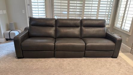 Leather Reclining Sofa