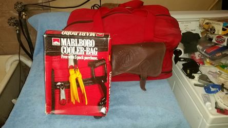 Marlboro duffel bag and cooler