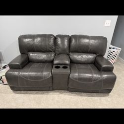Leather Electric Recliner Couch