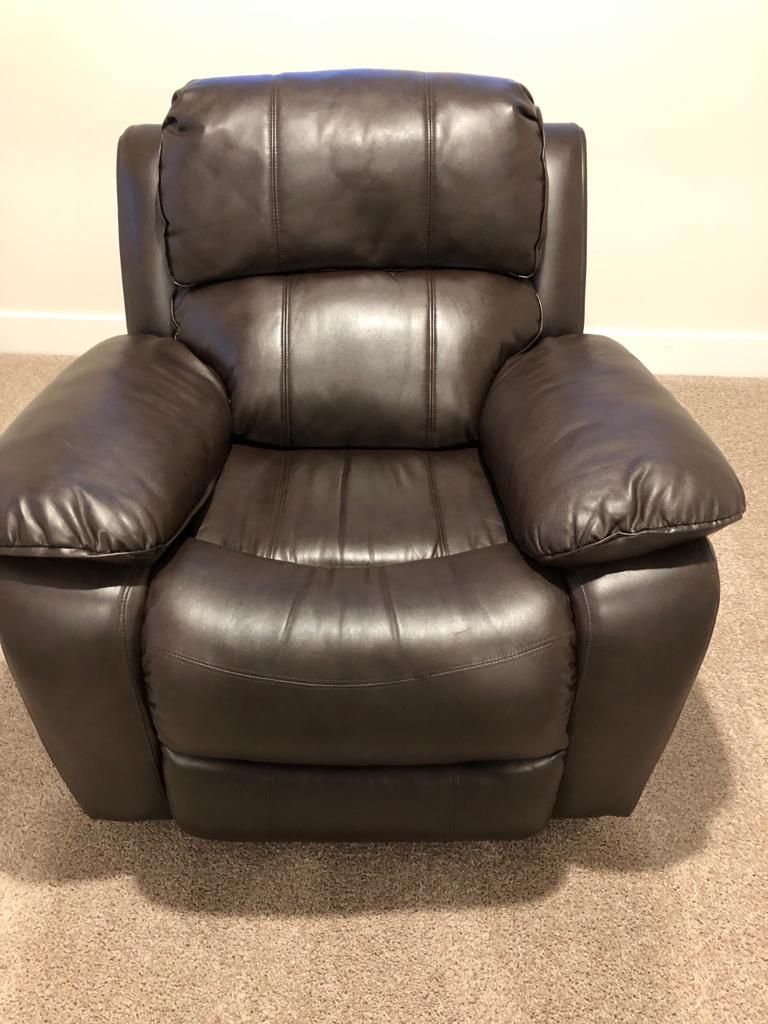 Manual Adjustable Leather Recliner Chair