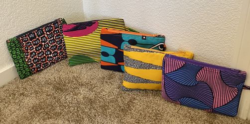 African print wallet or small makeup bag