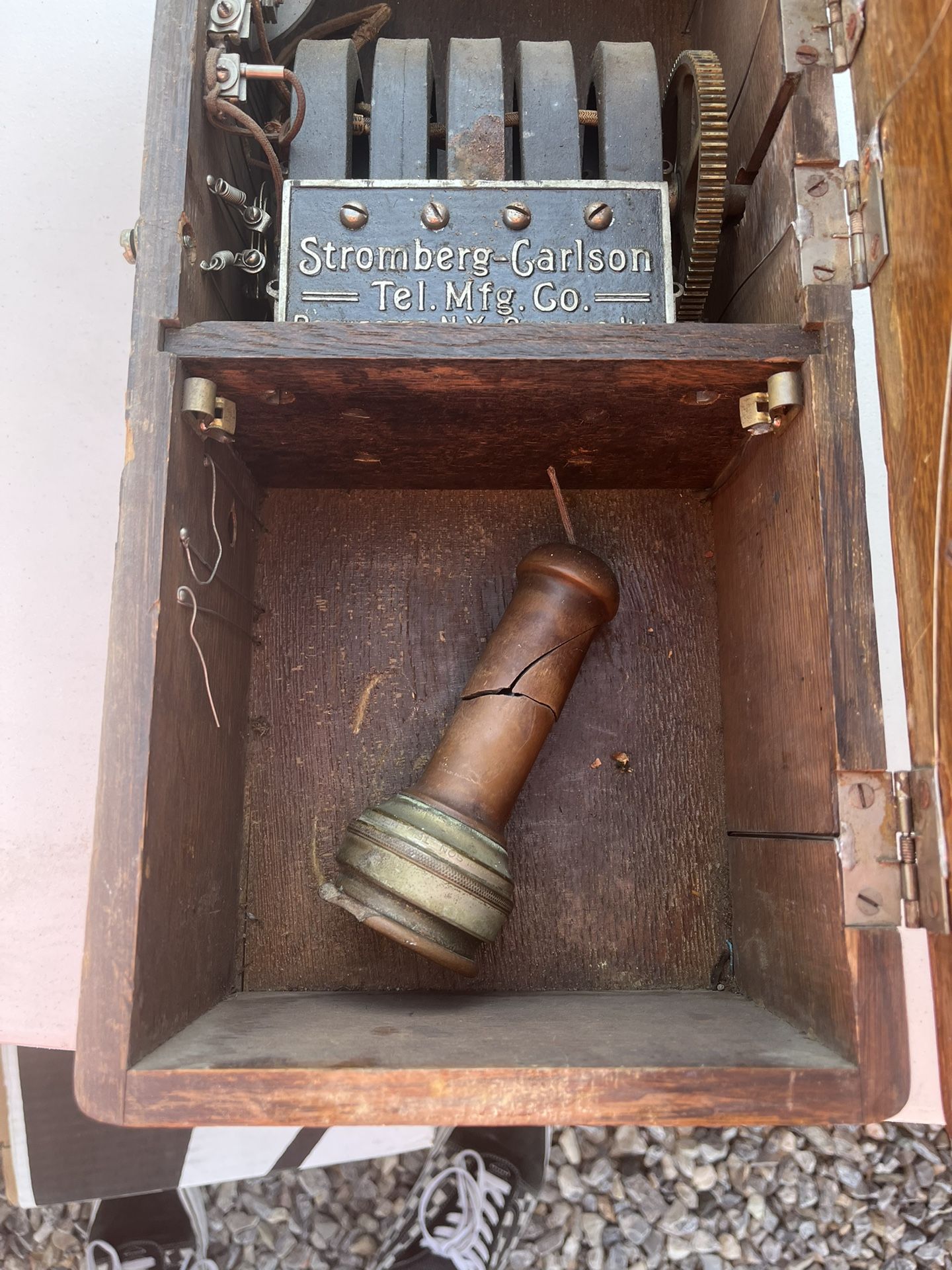 1920’s Stromberg Carlson Oak Crank Wall Phone