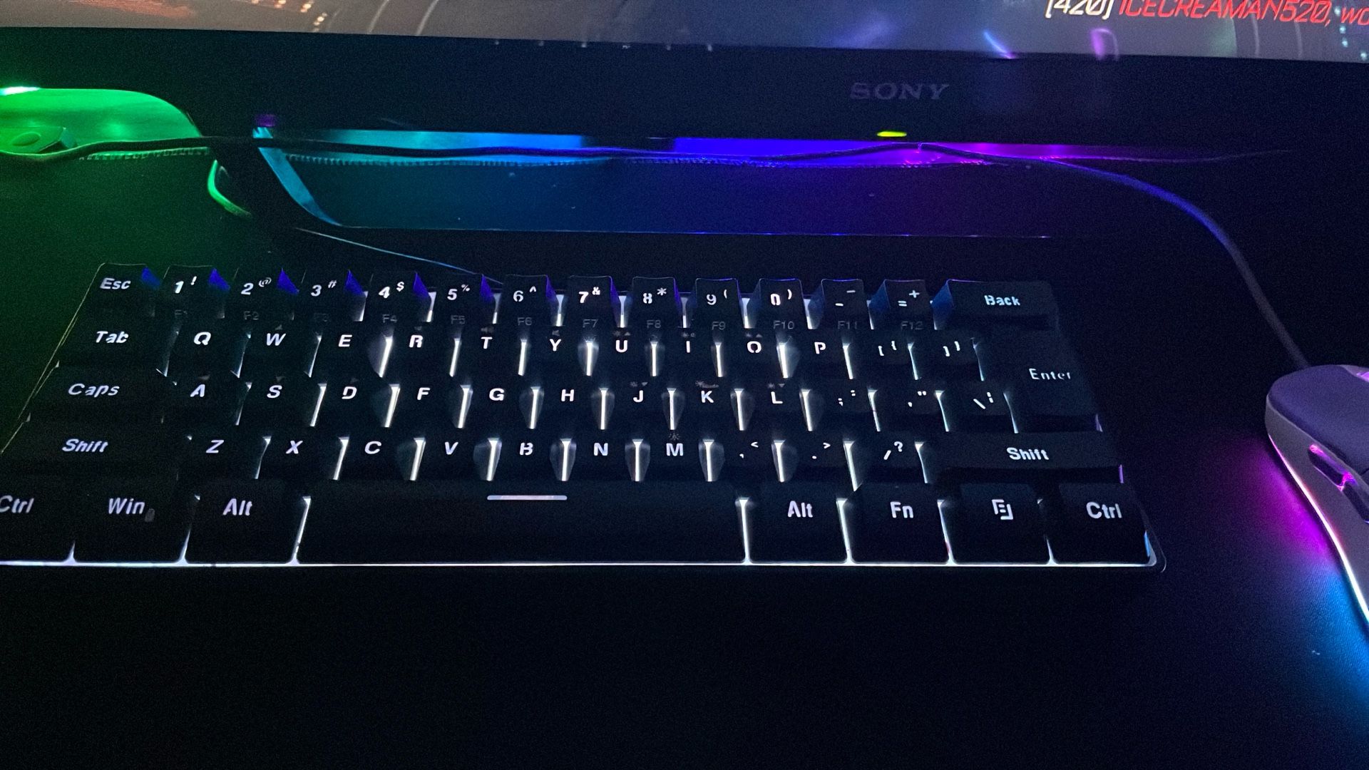 60% Wired. Gaming Keyboard And Gaming Mouse
