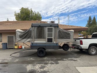 Pop-Up Camping Trailer with Off-Road Wheels