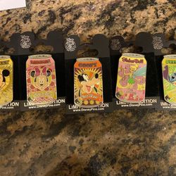 Disney Character Soda Pin Set LE 1000