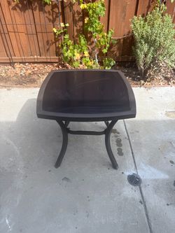 Black Outdoor Patio Side Table