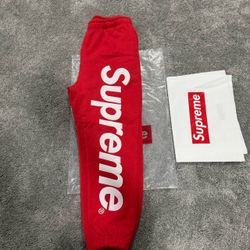 Red Supreme Sweatpants