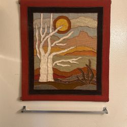 Vintage Signed Handmade Textile Fiber Art