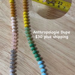 Handmade Candy Gemstone Beaded Necklace - Anthropologie Dupe