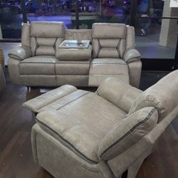 New Recliner Sofa And Love Seat