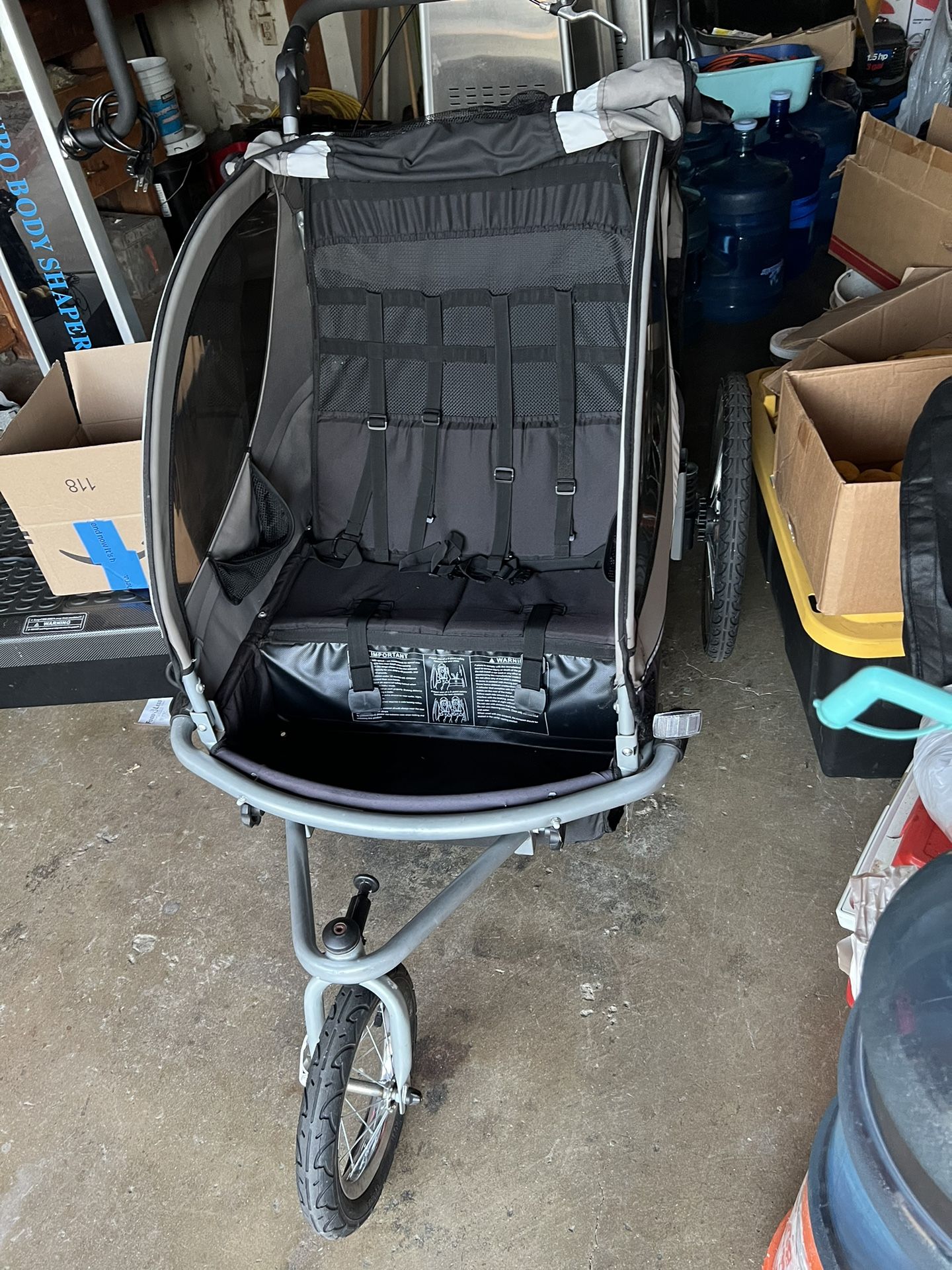 Double Seat Bicycle Trailer & Stroller
