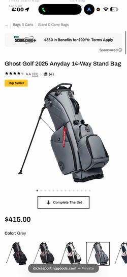 Ghost Golf Bag - Golf Stand Bag Grey