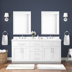 Alonso 72" White Double Sink Vanity $950