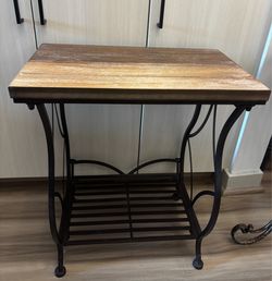 Wood and Metal Side Table