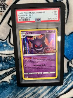2022 Pokémon Lost Origin SWSH Prerelease Gengar Stamped PSA 7