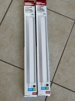 New Set of 2 Hyper Tough 1200 Lumen 24" LED Slim Under Cabinet Light Linkable