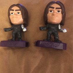 Two McDonald marvel superhero toys