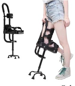 Knee Leg Support Brace with Crutch Stand