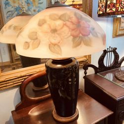 Vintage Kinkaid Reverse Painted Table Lamp.