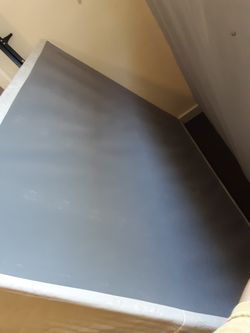 Full size mattress, boxspring, and frame