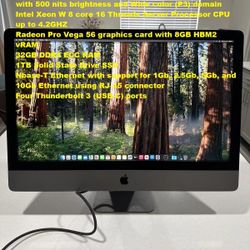 27 inch 5K Retina iMac Pro Apple All-In-One super computer