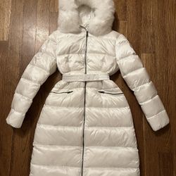 Moncler White Down Coat