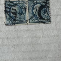 United States 447 Coil Pair Used 5 Cent George Washington 
