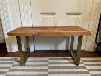 Wooden slat coffee table