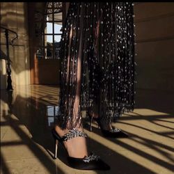 Iamdoyleyboutique New Brand Fashion woman 2020 summer sandals pumps  new pointed toe Mules High  Heels