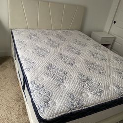 Queen Bed Frame + Serta Mattress