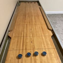 Refinished 9’ Shuffleboard Game Table 