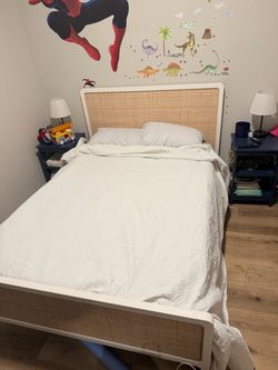 Full twin bedroom set, side tables, and dresser