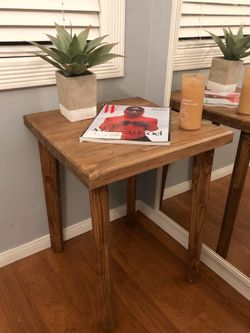 WOODEN BOHO SIDE TABLE