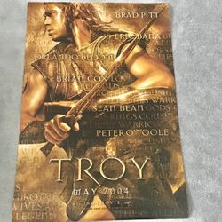 Original 2004   Movie Poster Troy Starring Brad Pitt Hollywood Warner Brothers