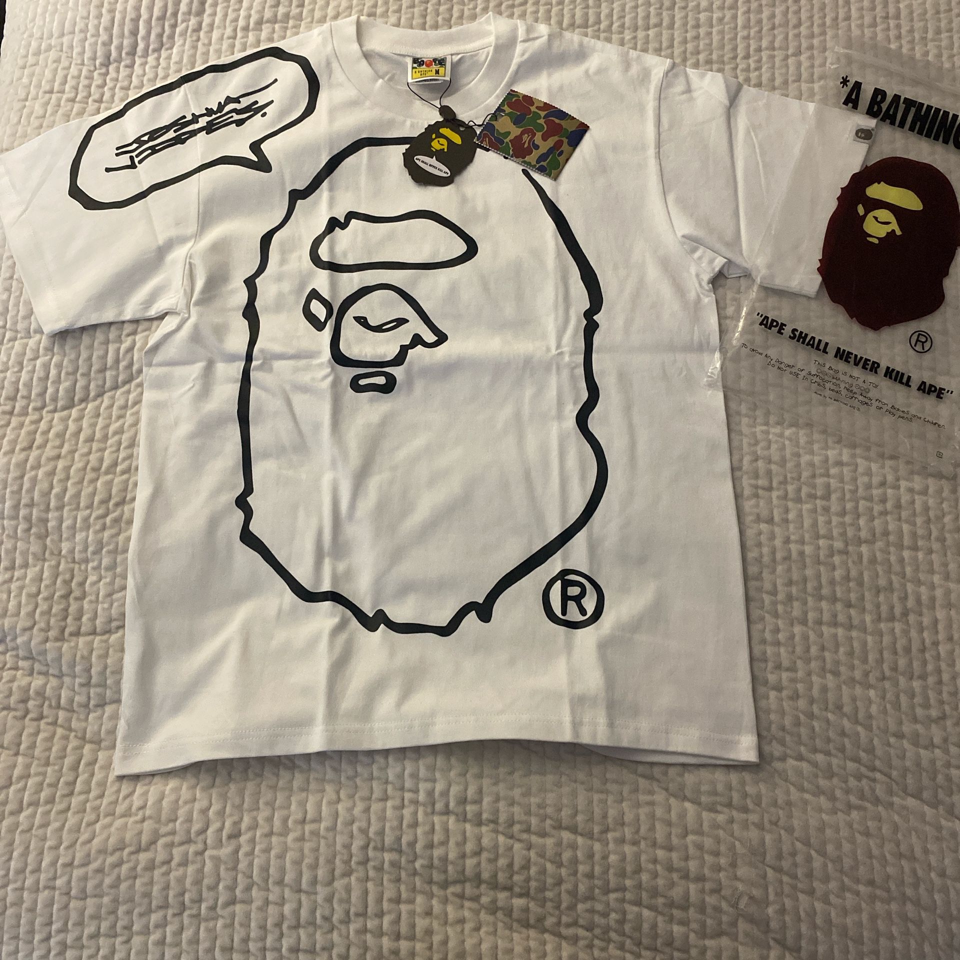 BAPE black and white tee