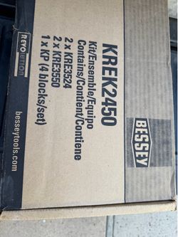 NEW Bessey KREK2450 REVO Parallel Clamp Kit (4 Clamps + Blocks)