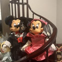 Vintage Mickey And Minnie Dolls