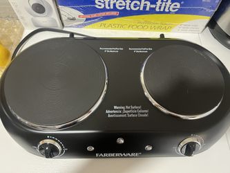 Farberware Royalty 1800 W Double Burner Black Electric Cooktop