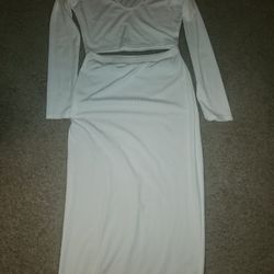 New White Skirt Set For $ 15