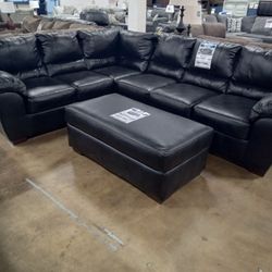 Hello Bryan TX Fletcher Black Sectional In Stock Ready To Go @ American Freight!