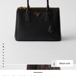 PRADA GALLERIA BLACK LEATHER BAG