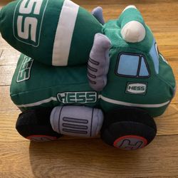 Hess 2021 Light Up Cement Mixer Truck Plush Toy, Sound Songs Tested Works Green