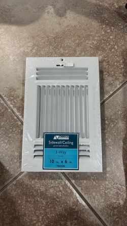 10 x 6 inch 3-way sidewall ceiling vent
