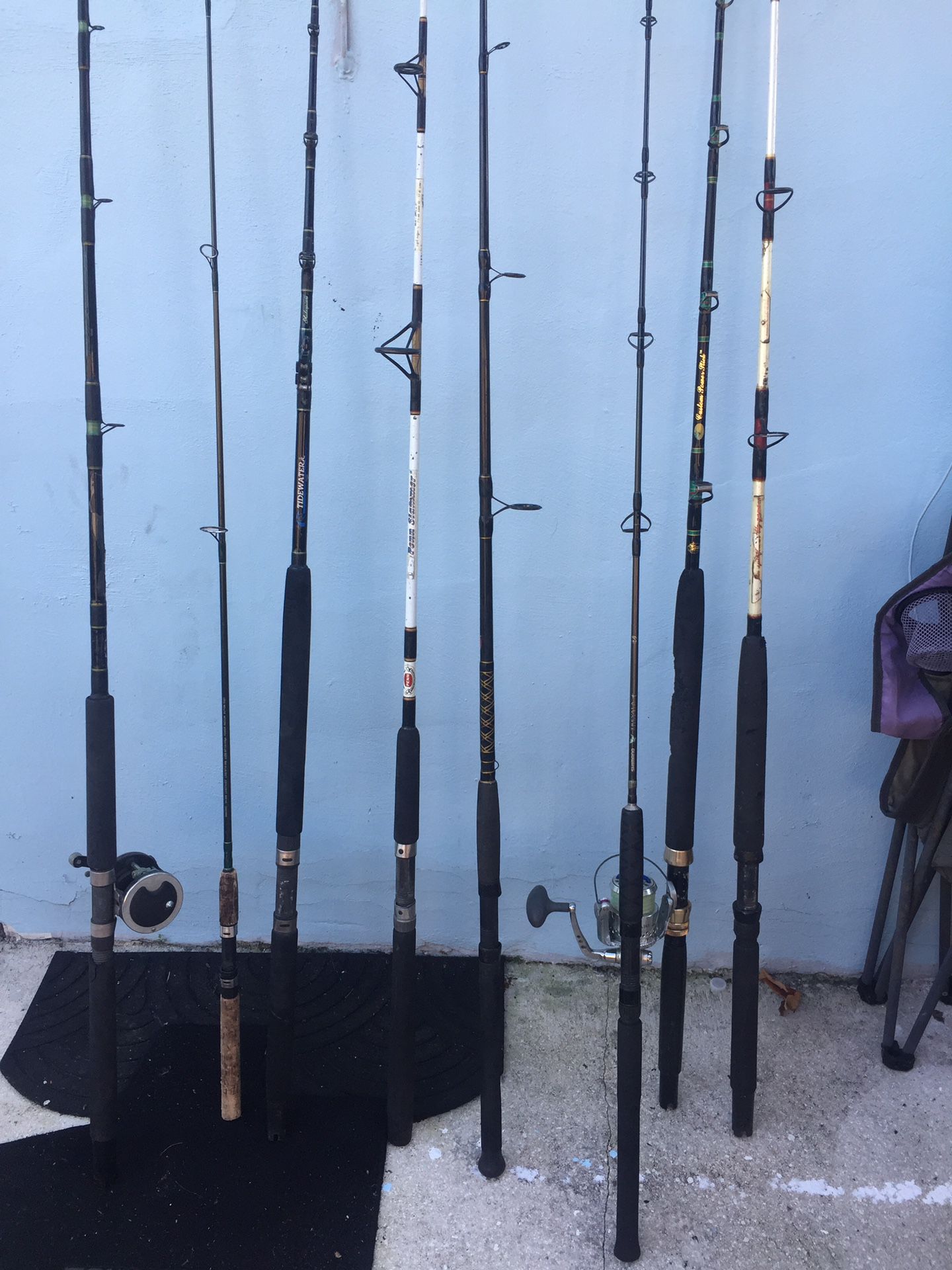 8 fishing poles bundle Penn, Shimano