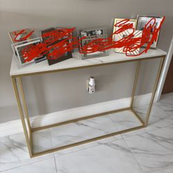 Gold Console Table